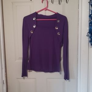 Purple Long Sleeve Top